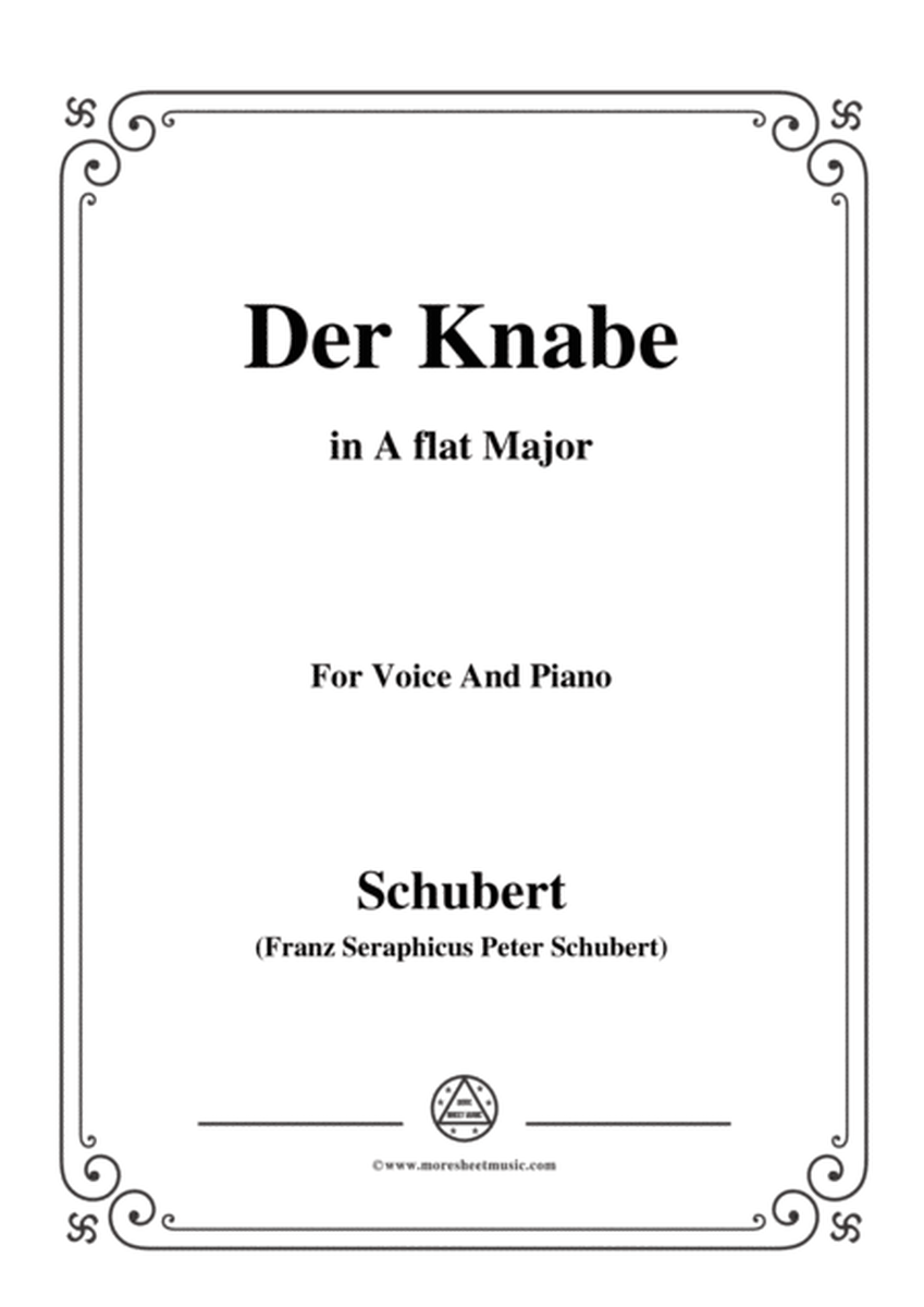 Schubert-Der Knabe,in A flat Major,for Voice&Piano image number null