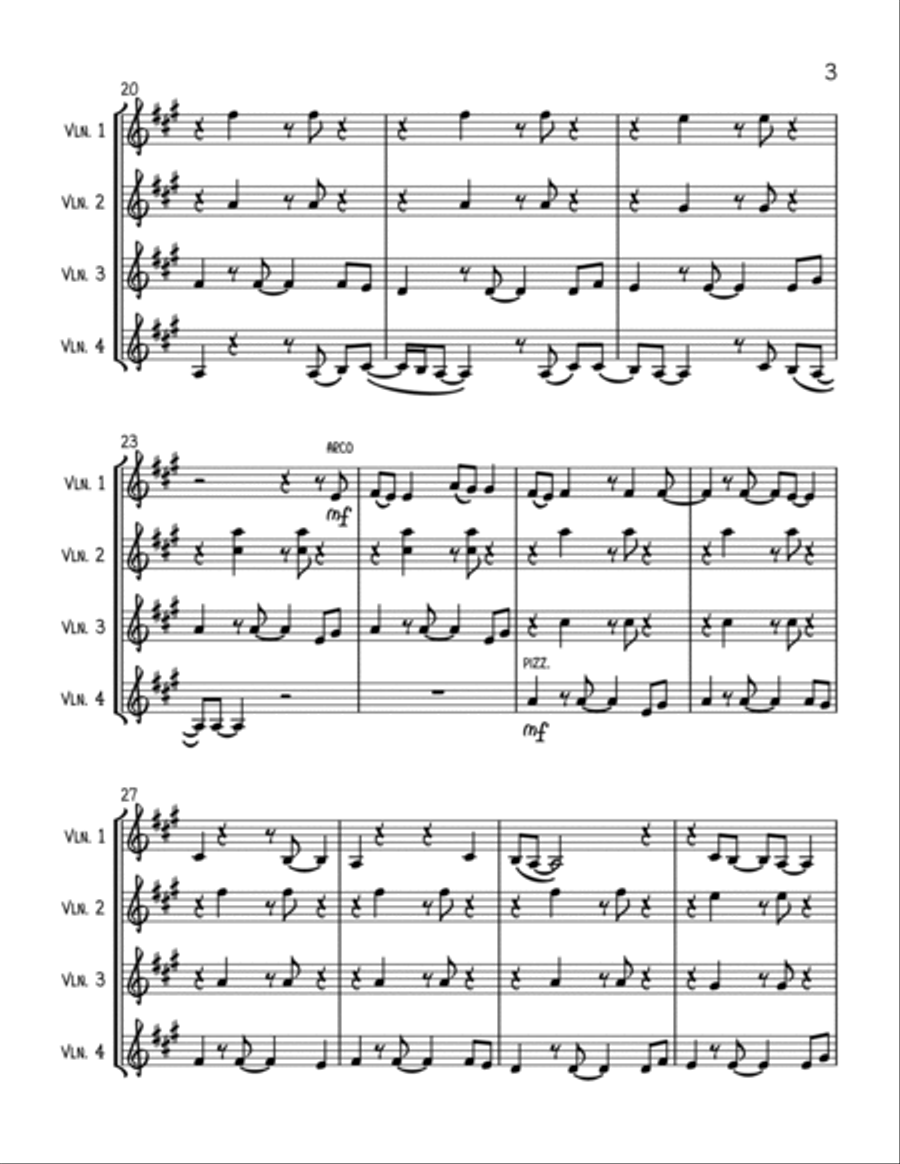 Stand By Me String Quartet scores gallery preview page 3