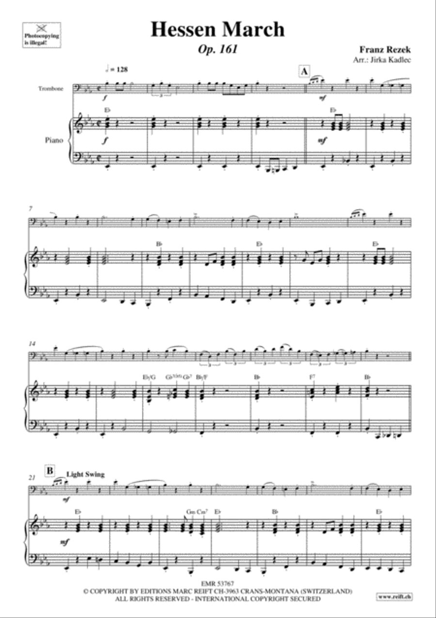 Hessen March Piano Accompaniment scores gallery preview page 4