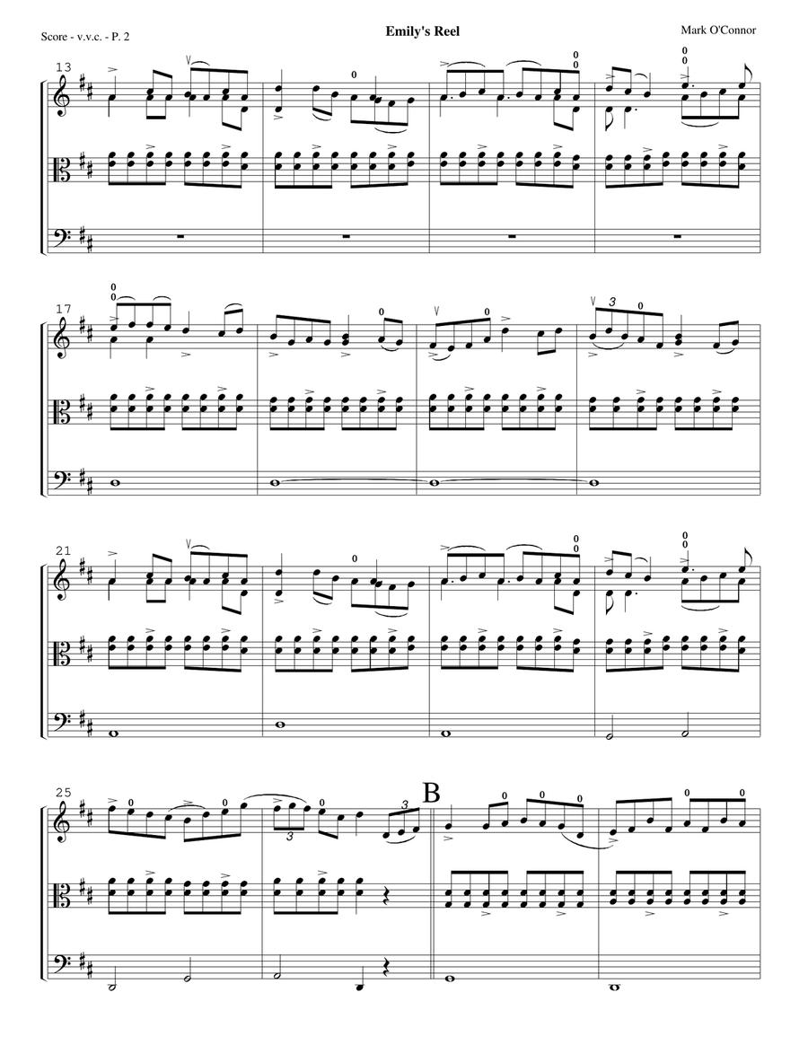 Emily's Reel (score - vln, vla, cel) String Trio scores gallery preview page 4
