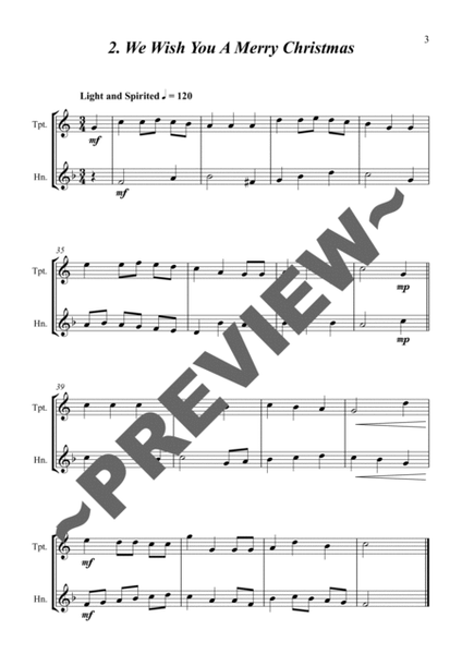 Carols for Two - Fifteen Traditional Carols for Trumpet/Horn Duet image number null