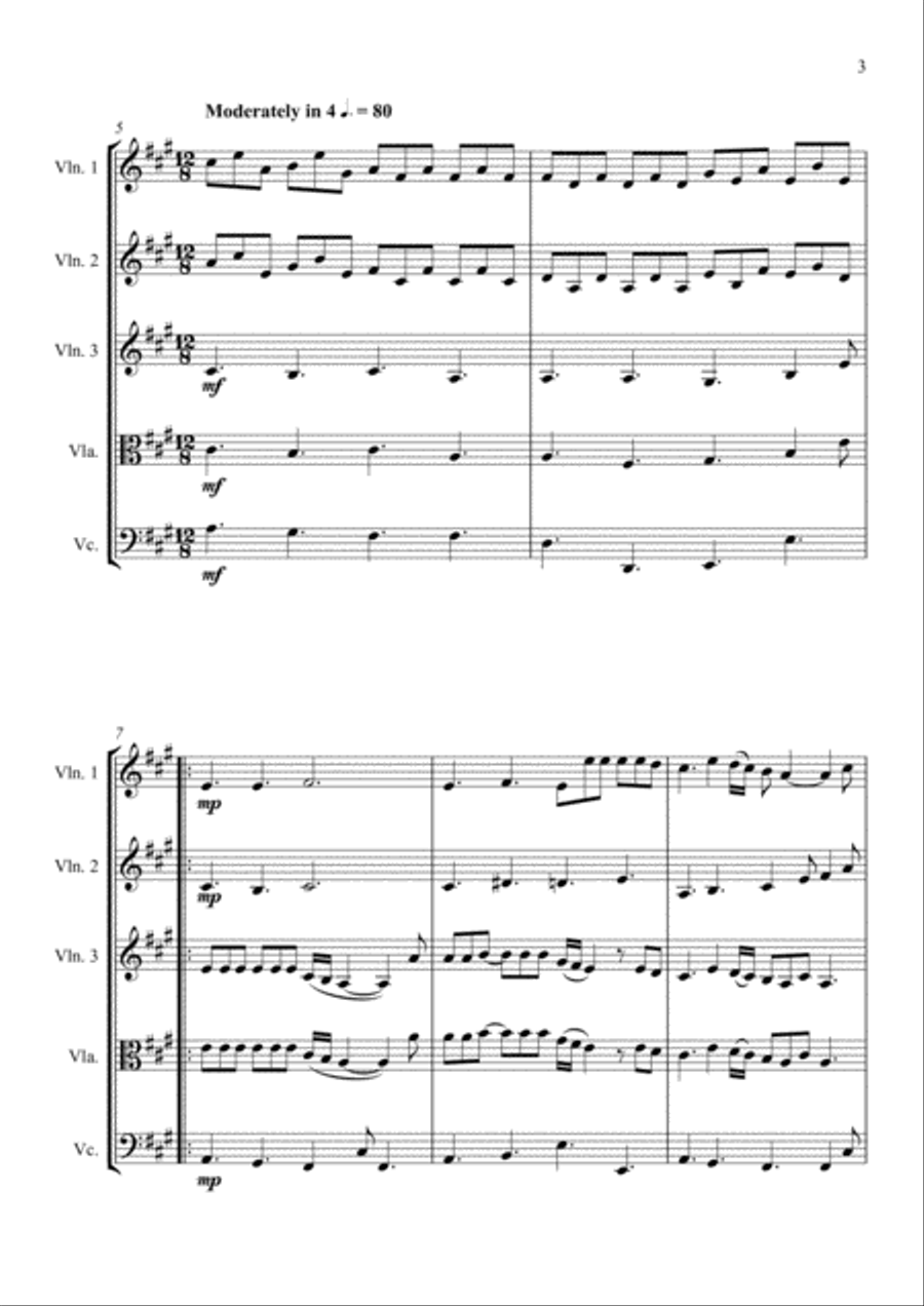 Somebody To Love Somebody To Love String Quartet scores gallery preview page 3
