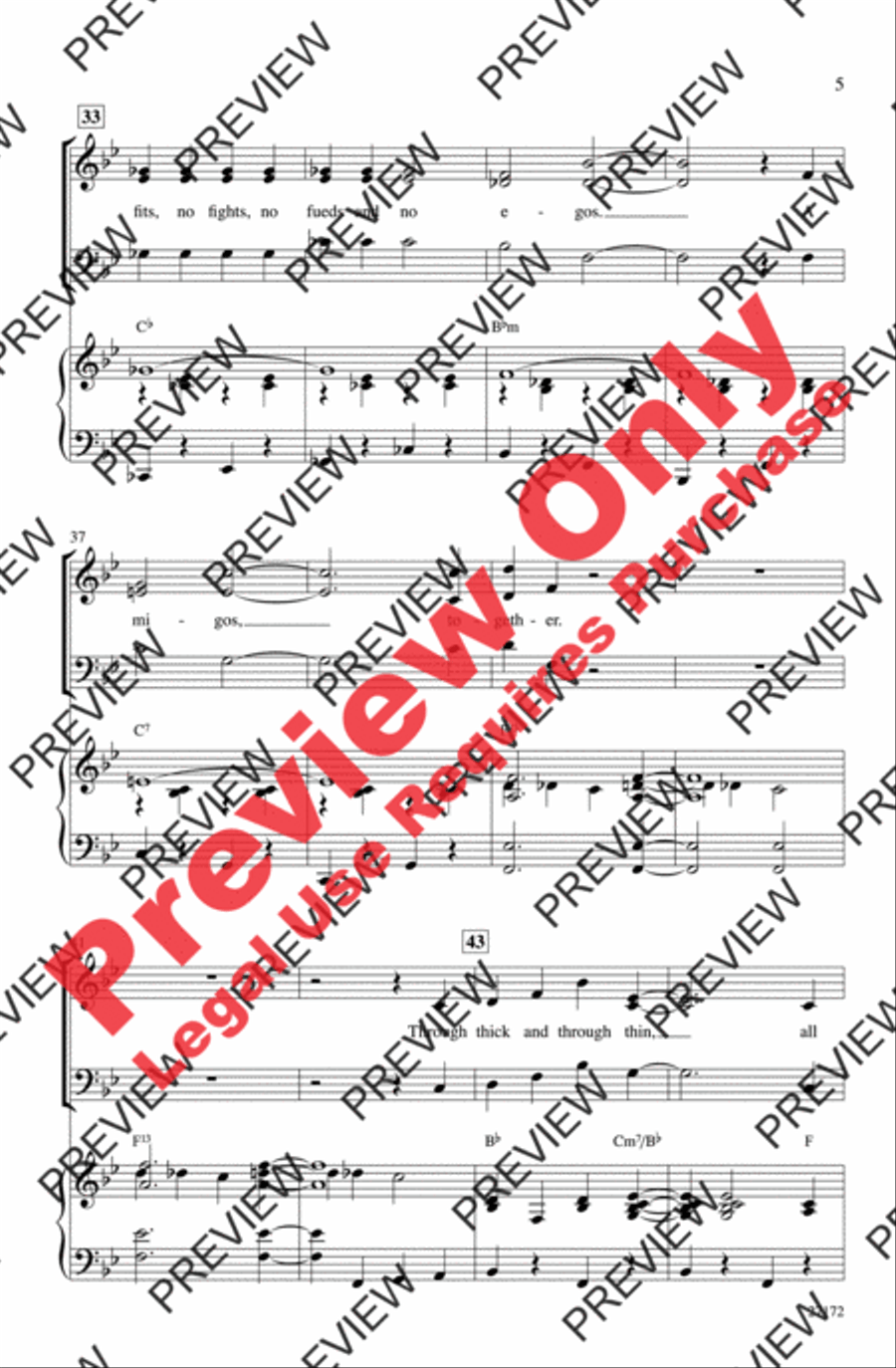 Together Wherever We Go 3-Part scores gallery preview page 5