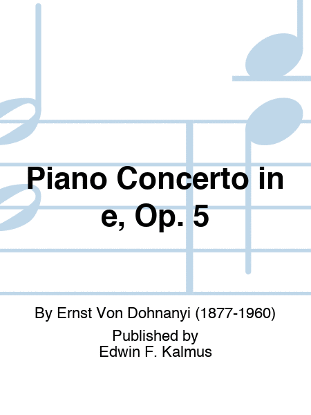 Piano Concerto in e, Op. 5