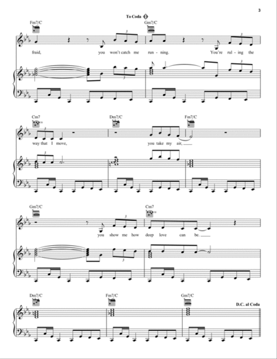 Cherish The Day Piano, Vocal, Guitar scores gallery preview page 3