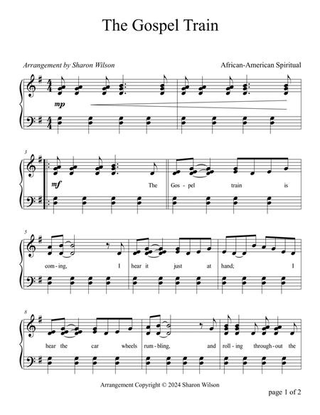 The Gospel Train (Two Octave, Early-Intermediate Piano Solo) image number null