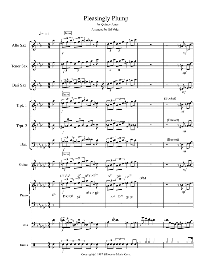 Pleasingly Plump Large Ensemble scores gallery preview page 1