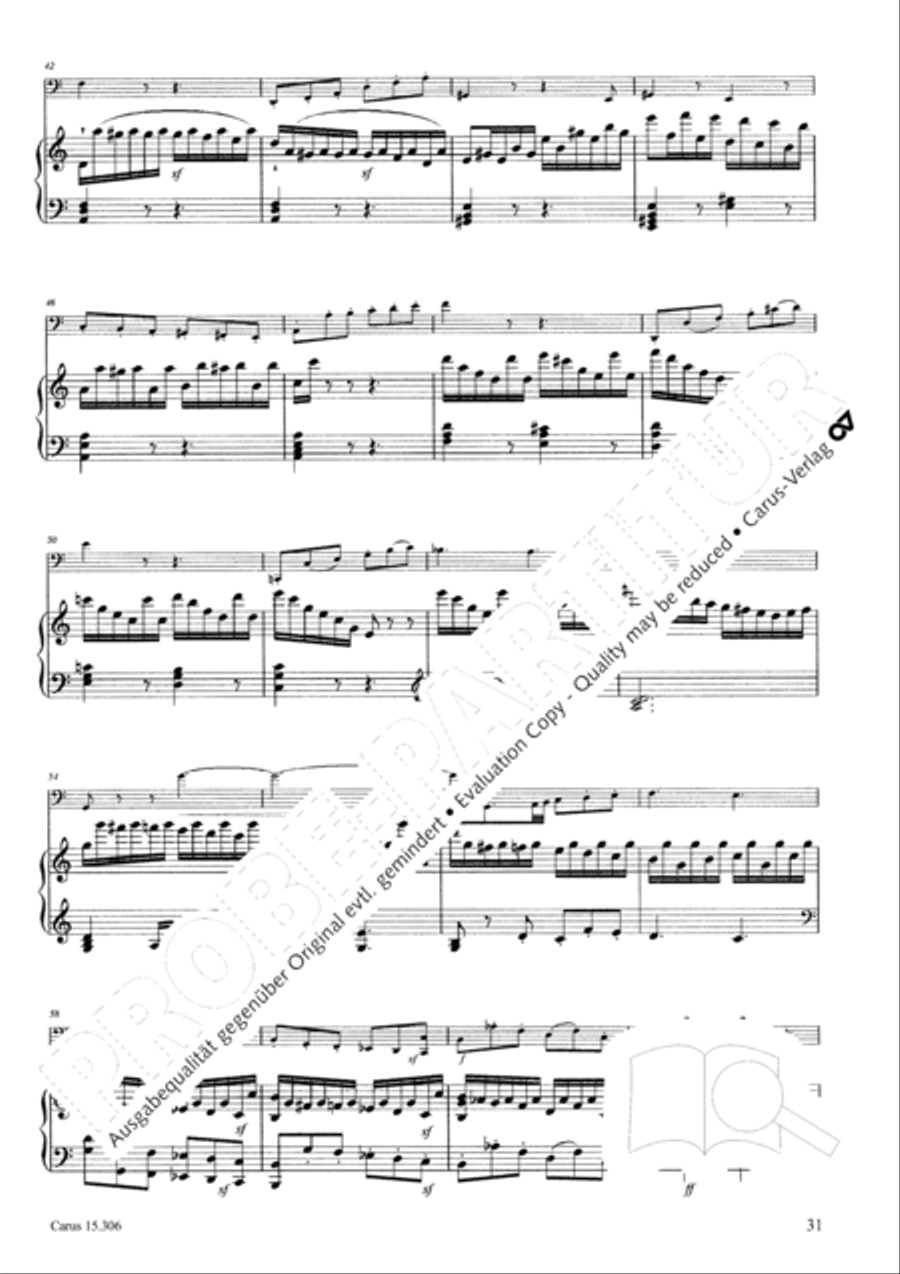 Grand Duo fur Violoncello und Klavier String Duet scores gallery preview page 32