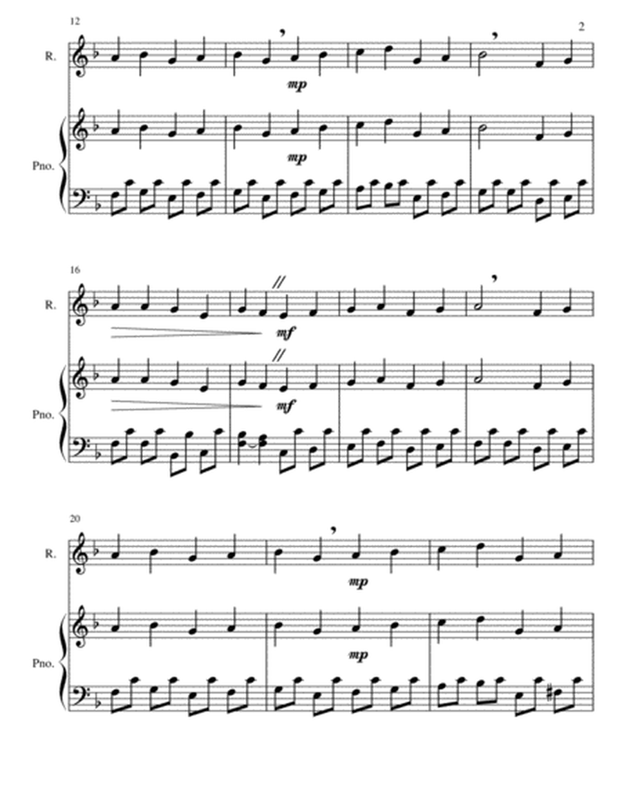 Schumann Bagatelle for Recorder
