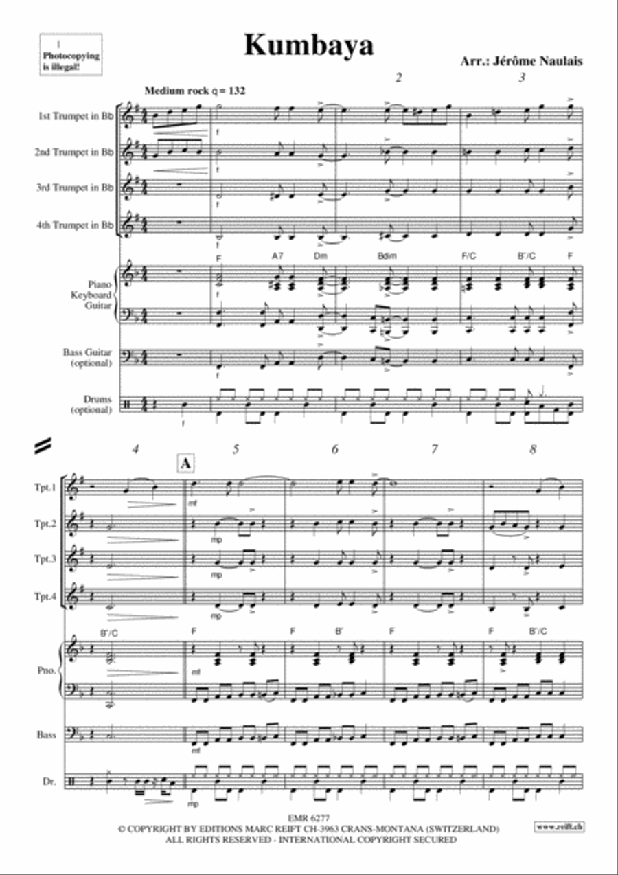 Kumbaya Trumpet scores gallery preview page 3
