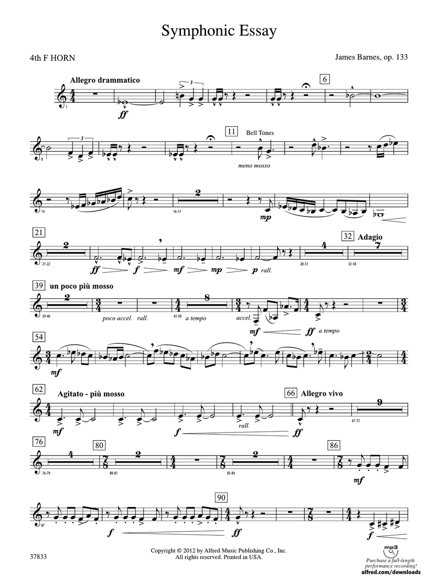 Symphonic Essay: 4th F Horn
