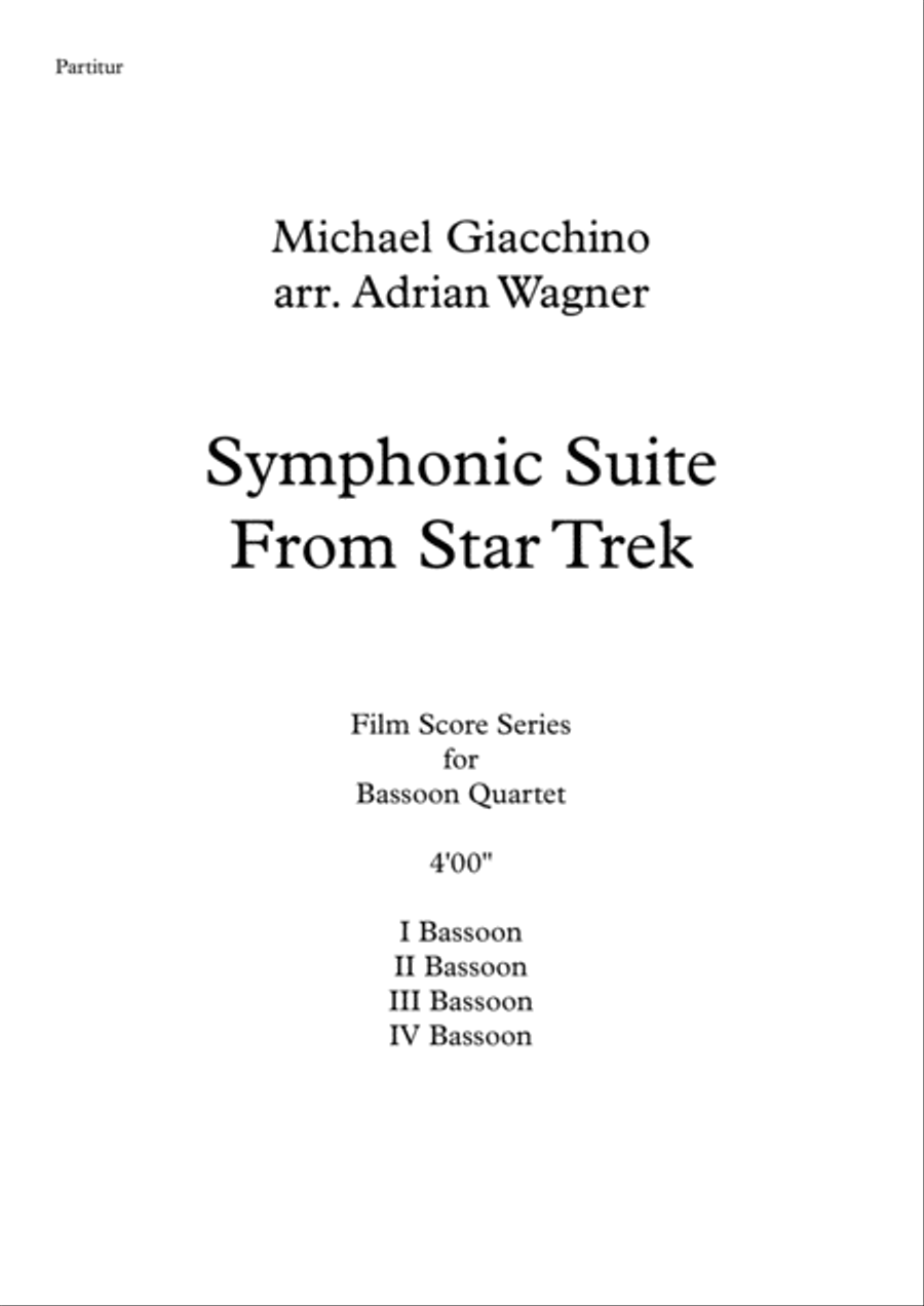 Symphonic Suite from STAR TREK Bassoon Quartet scores gallery preview page 2