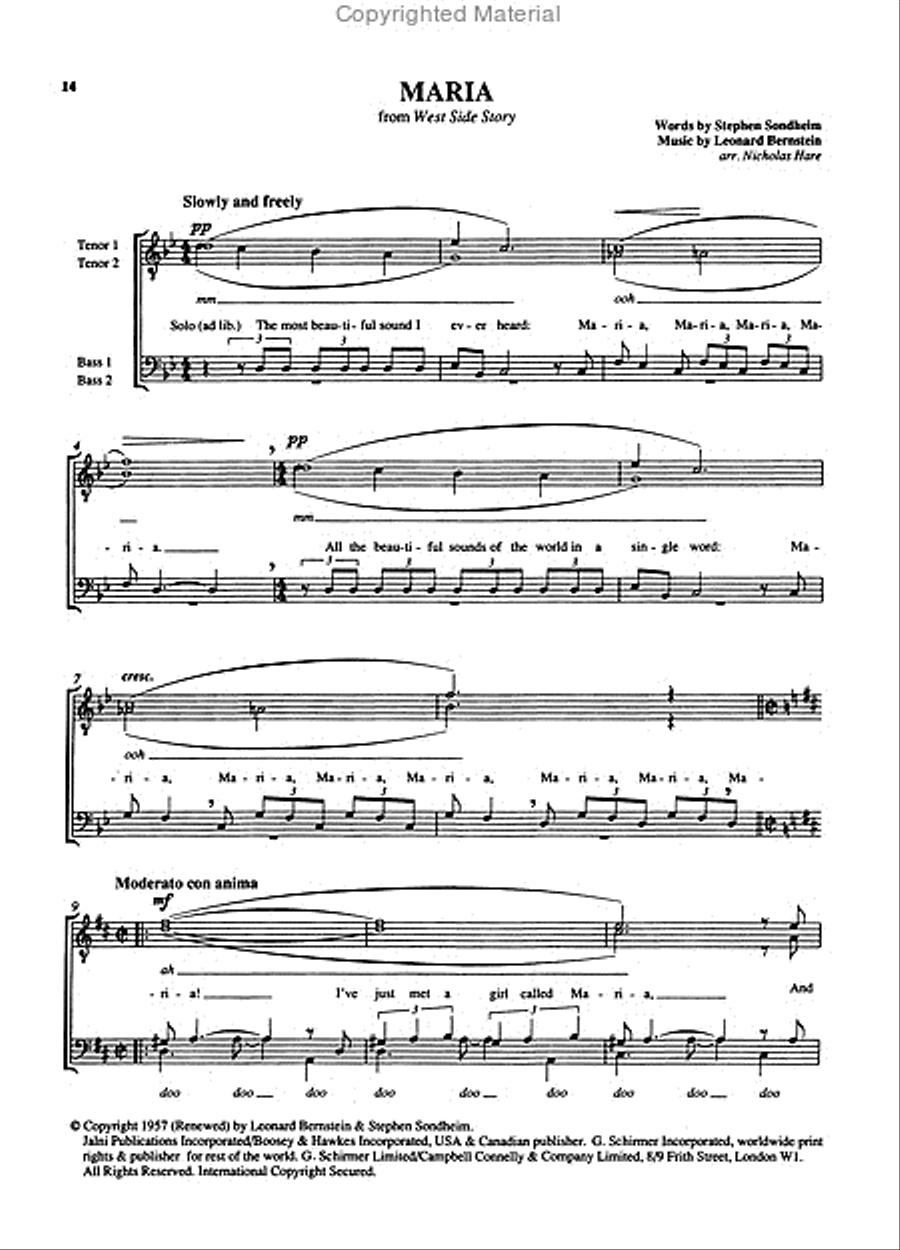 The Novello Barbershop Songbook TTBB scores gallery preview page 4
