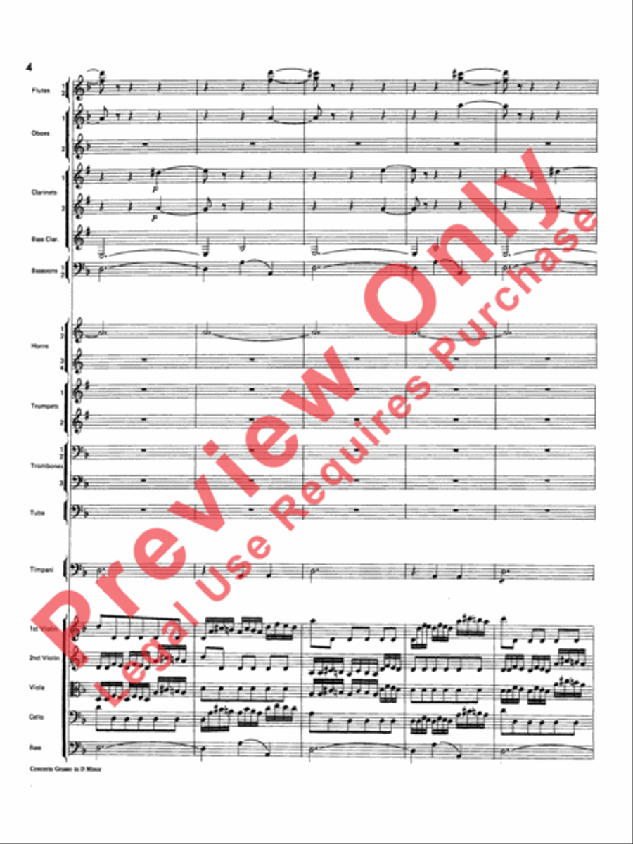 Concerto Grosso in D Minor Full Orchestra scores gallery preview page 5