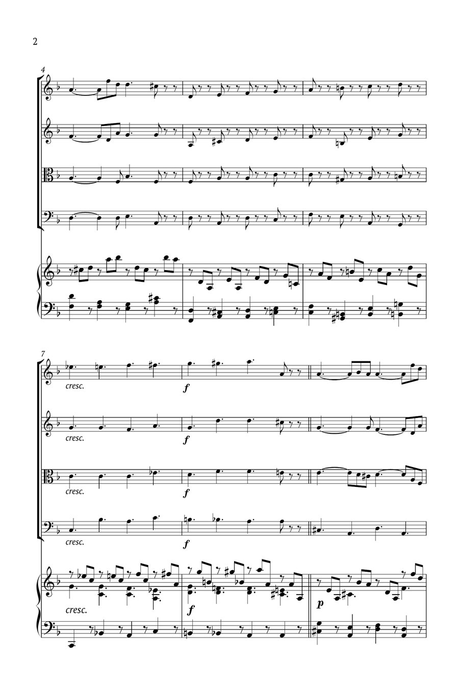 Lacrimosa Piano Quintet scores gallery preview page 2
