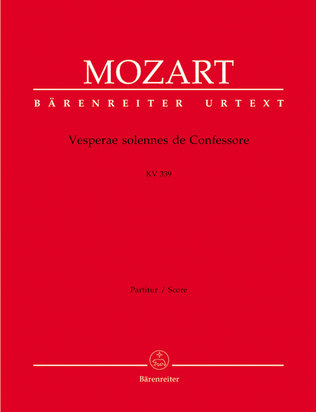 Book cover for Vesperae solennes de Confessore KV 339
