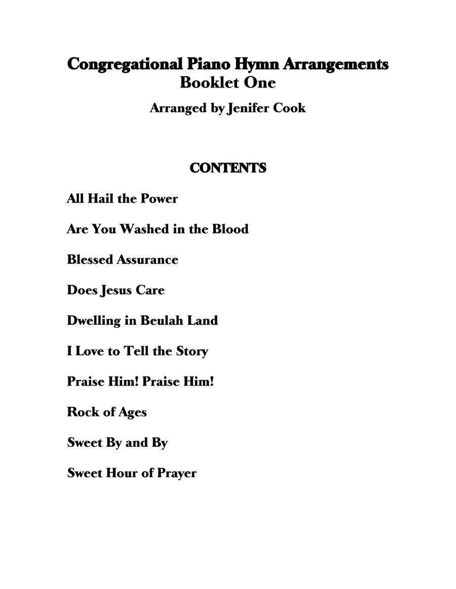 Congregational Piano Hymn Arrangements Booklet One Choir scores gallery preview page 2