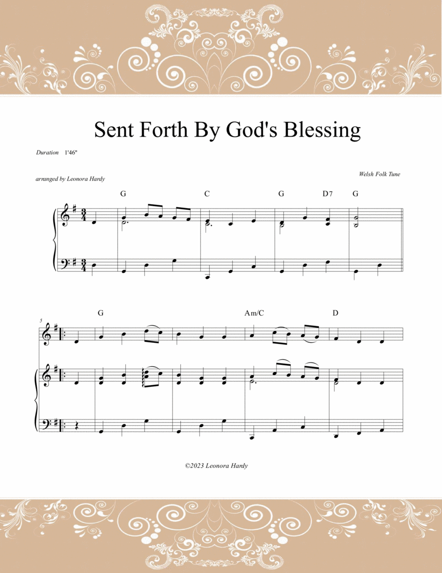 Sent Forth By God's Blessing (Thanksgiving) image number null