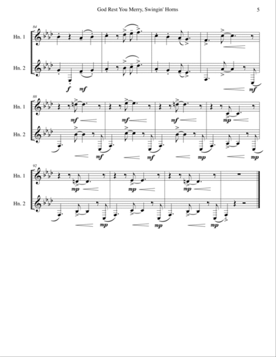 God Rest You Merry, Gentlemen Brass Duet scores gallery preview page 5