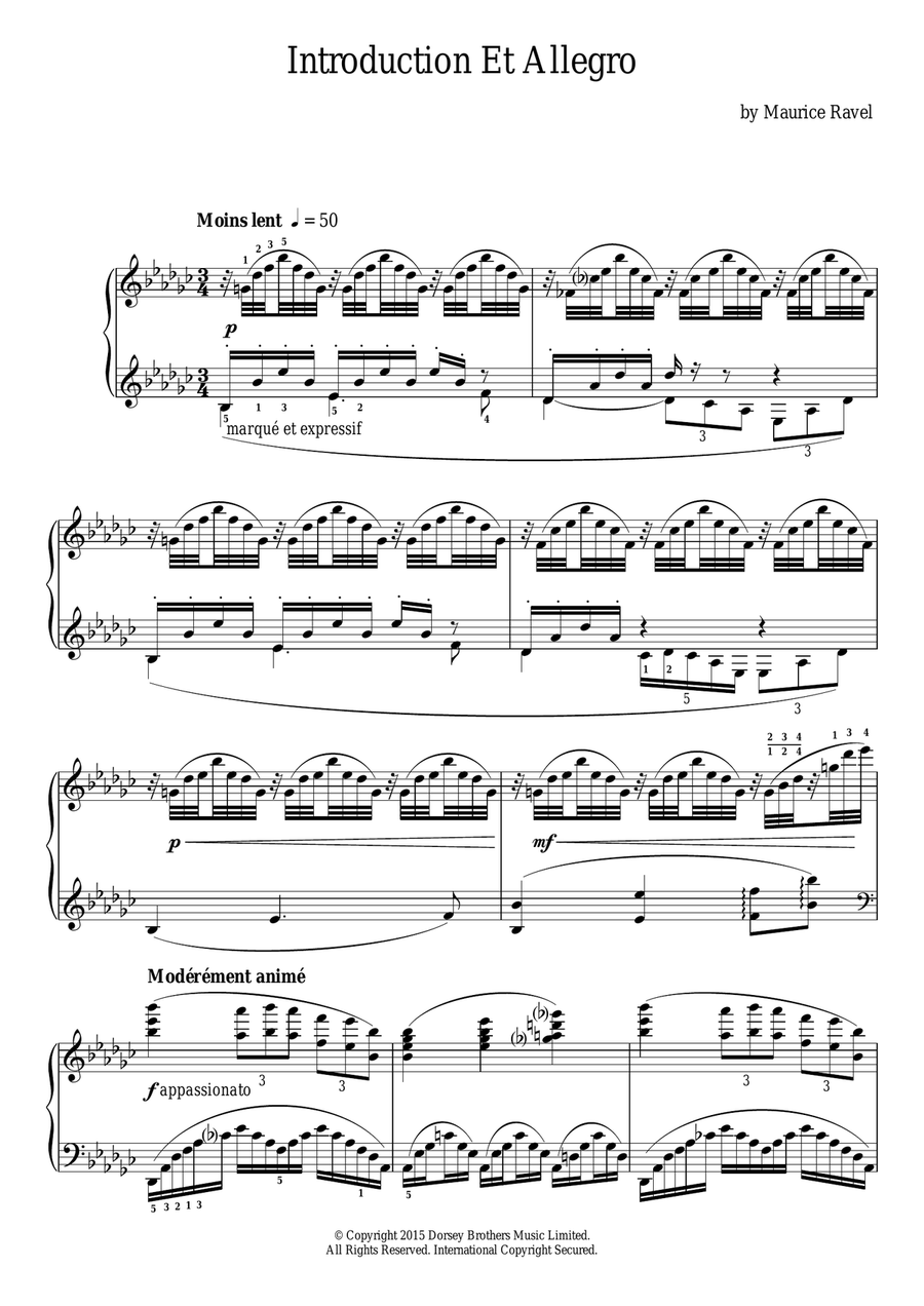 Introduction Et Allegro Piano Solo scores gallery preview page 1
