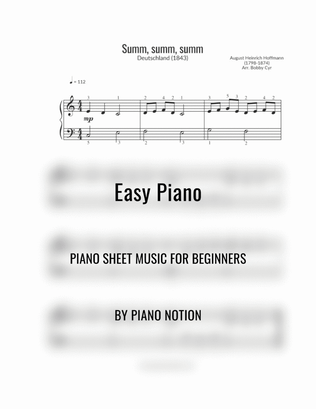 Summ, summ, summ (Easy Piano Solo)