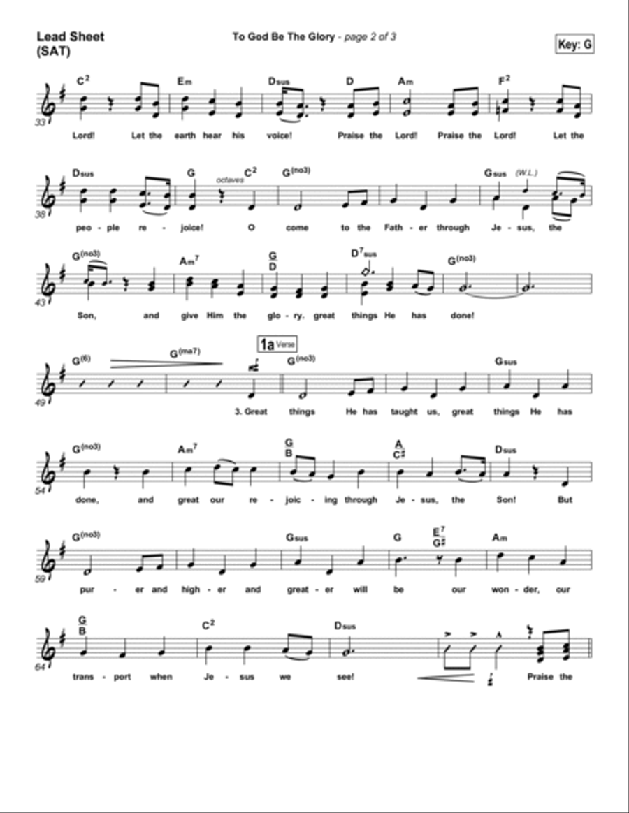 To God Be The Glory Piano scores gallery preview page 2