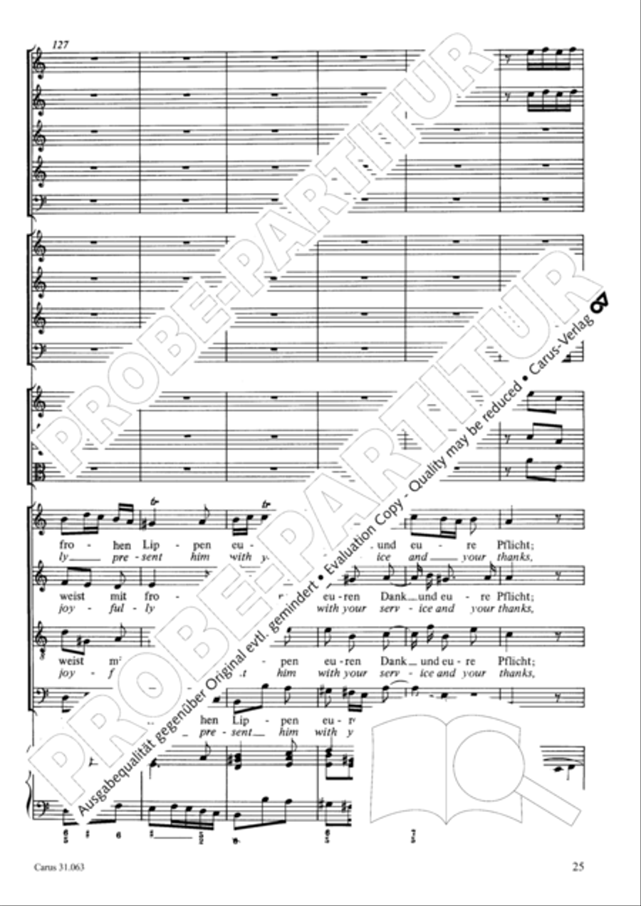 Christians, etch this blessed day (Christen, atzet diesen Tag) 4-Part scores gallery preview page 26