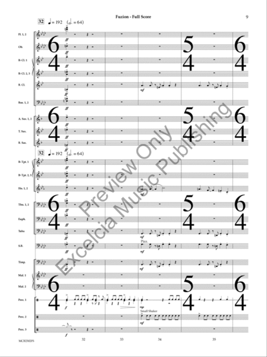 Fuzion (Score) Concert Band scores gallery preview page 10