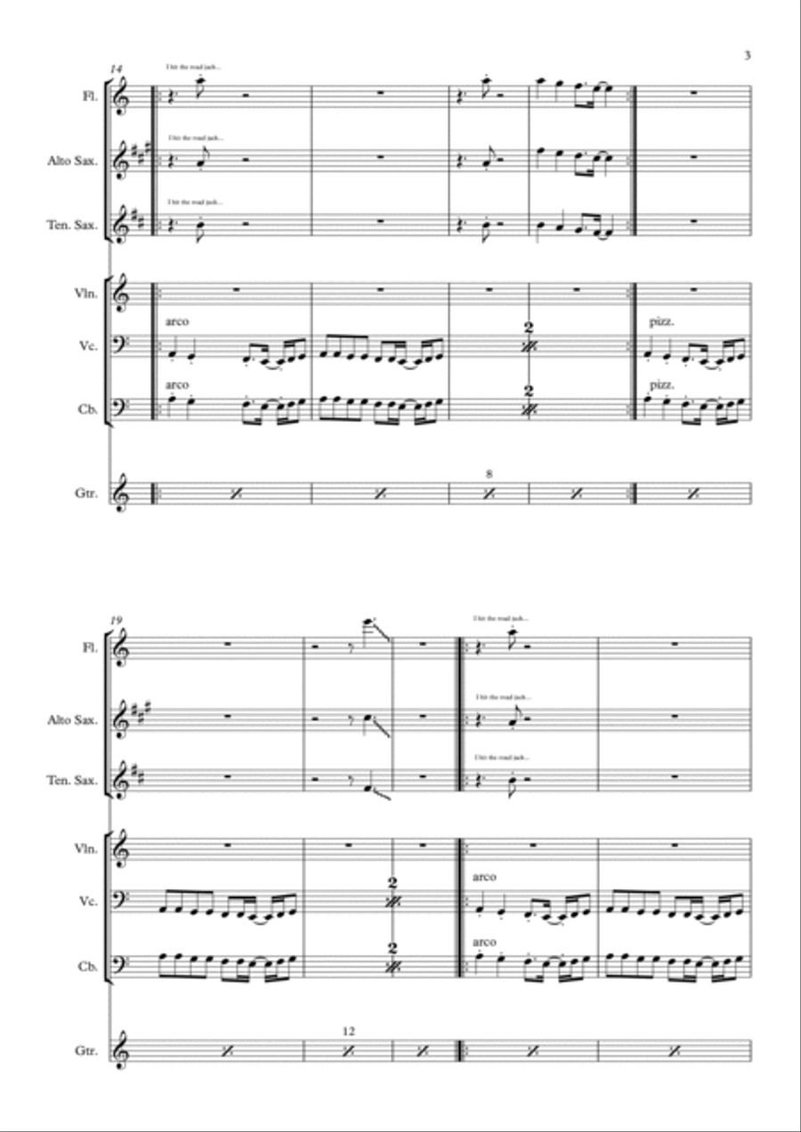 Hit The Road Jack Hit The Road Jack Concert Band scores gallery preview page 3