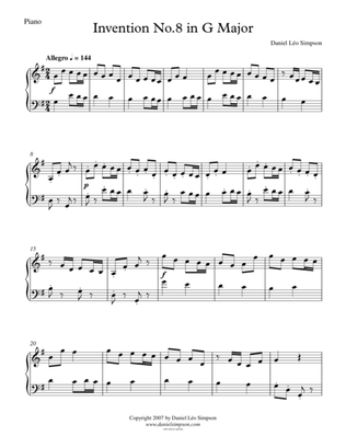 Invention No.8 in G major