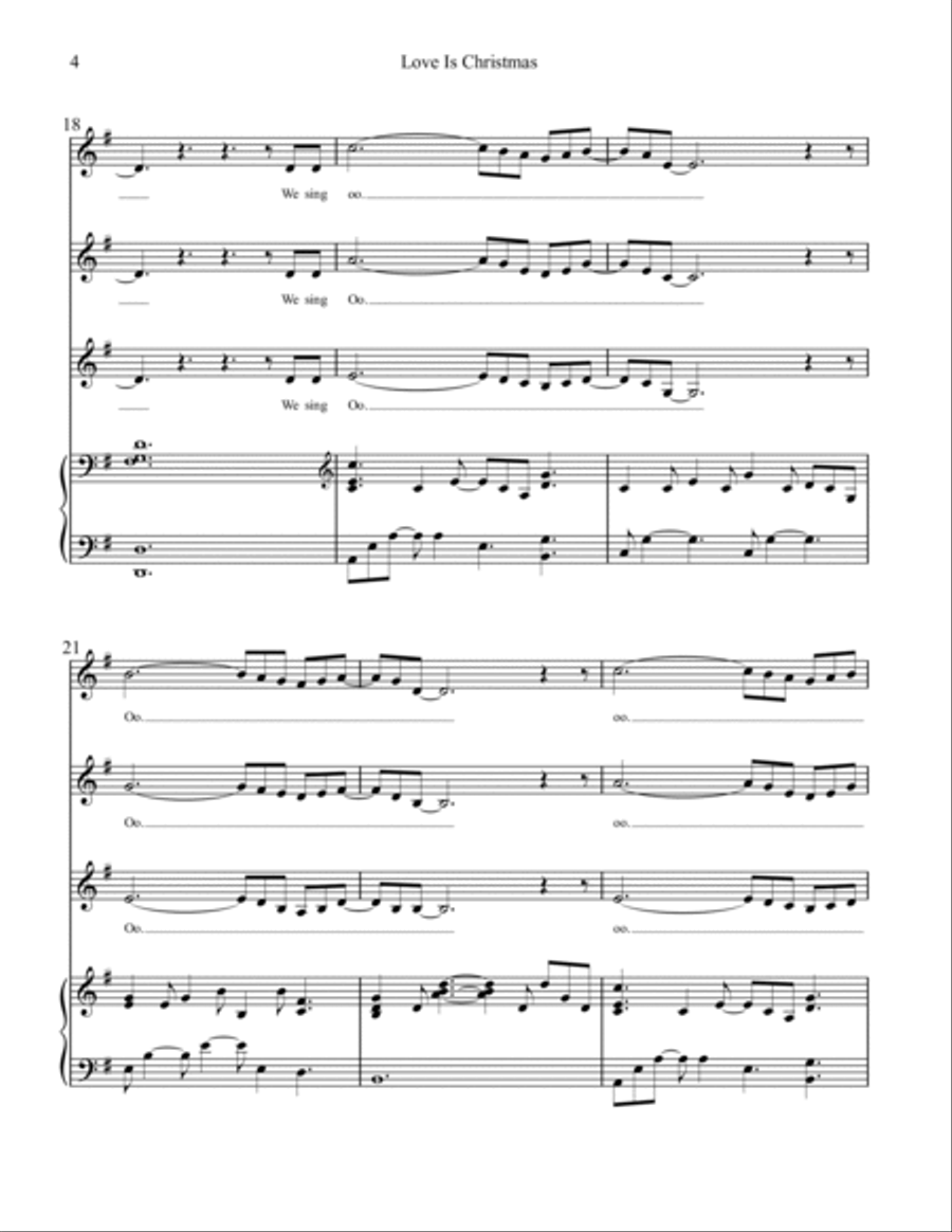 Love Is Christmas SSA scores gallery preview page 4