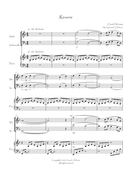 Reverie for Violin & Cello Duet with Piano image number null
