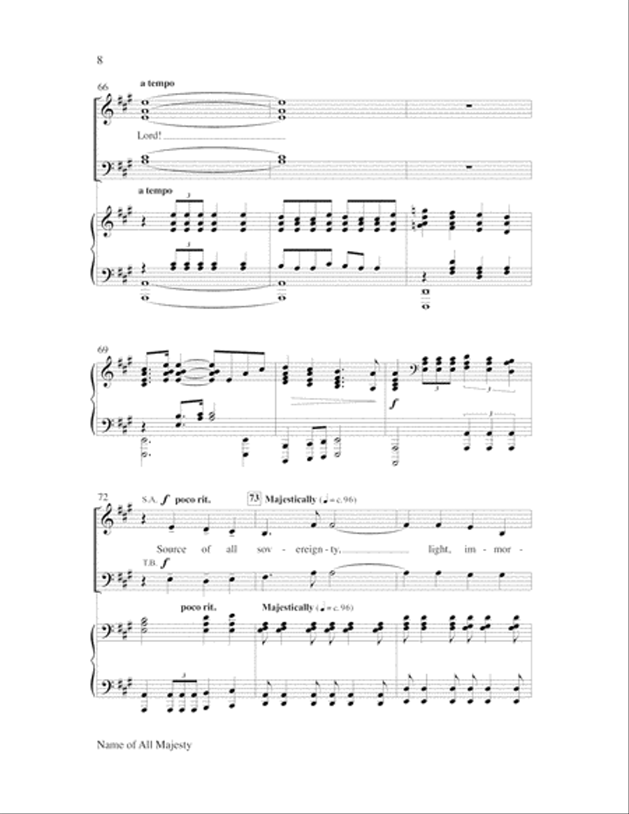 Name of All Majesty Name of All Majesty Choir scores gallery preview page 8