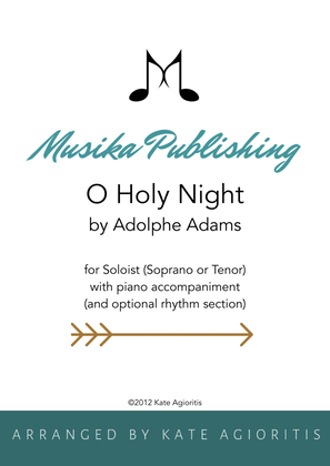 O Holy Night - Vocal Solo (Soprano or Tenor) with Piano and Optional Rhythm Section