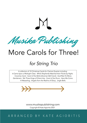 Book cover for More Carols for Three - String Trio