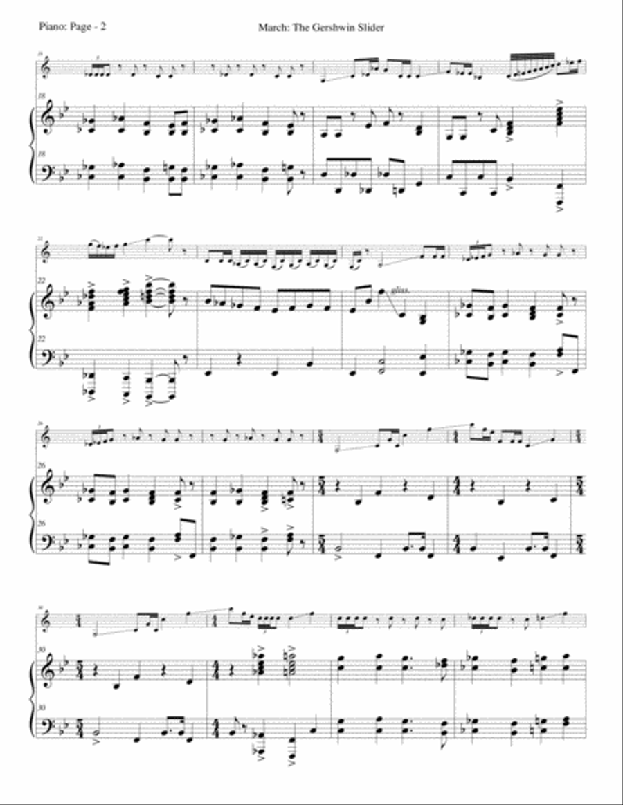 March: The Gershwin Slider Clarinet Solo scores gallery preview page 5