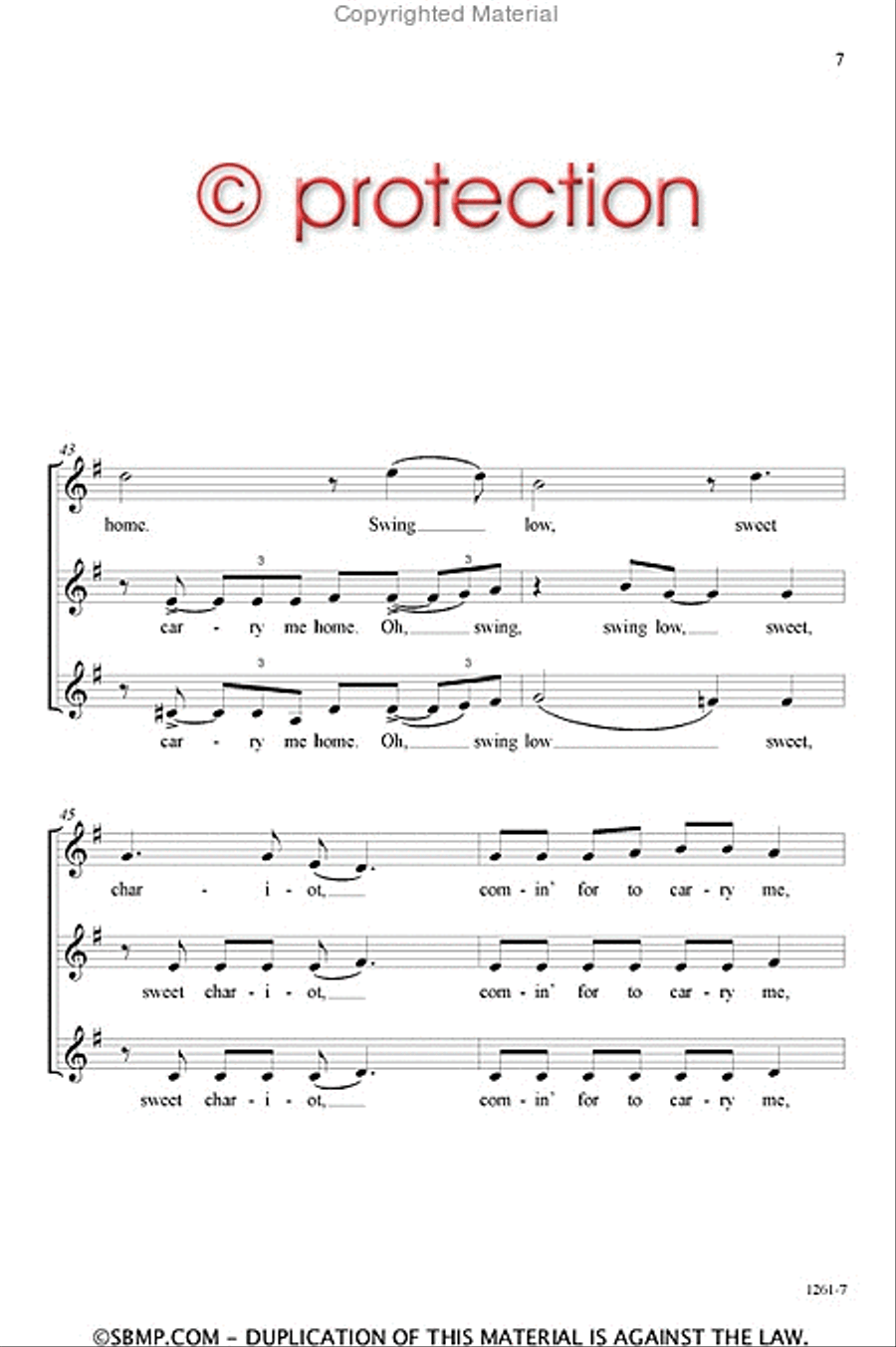Swing Low, Sweet Chariot - SSA or TTB Octavo SSA scores gallery preview page 7