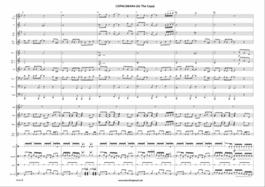 Copacabana (at The Copa) Marching Band scores gallery preview page 2