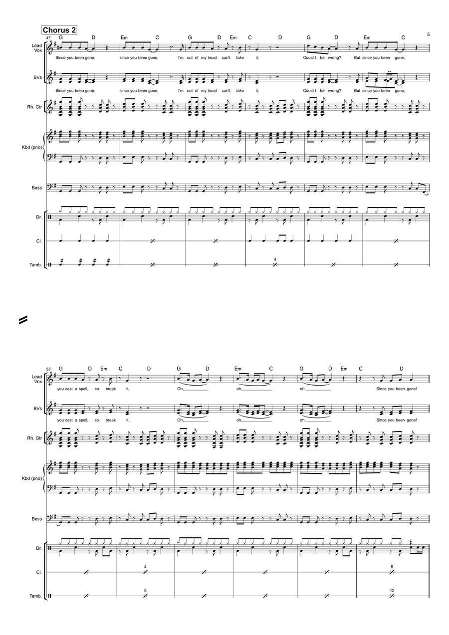 Since You've Been Gone Small Ensemble scores gallery preview page 5