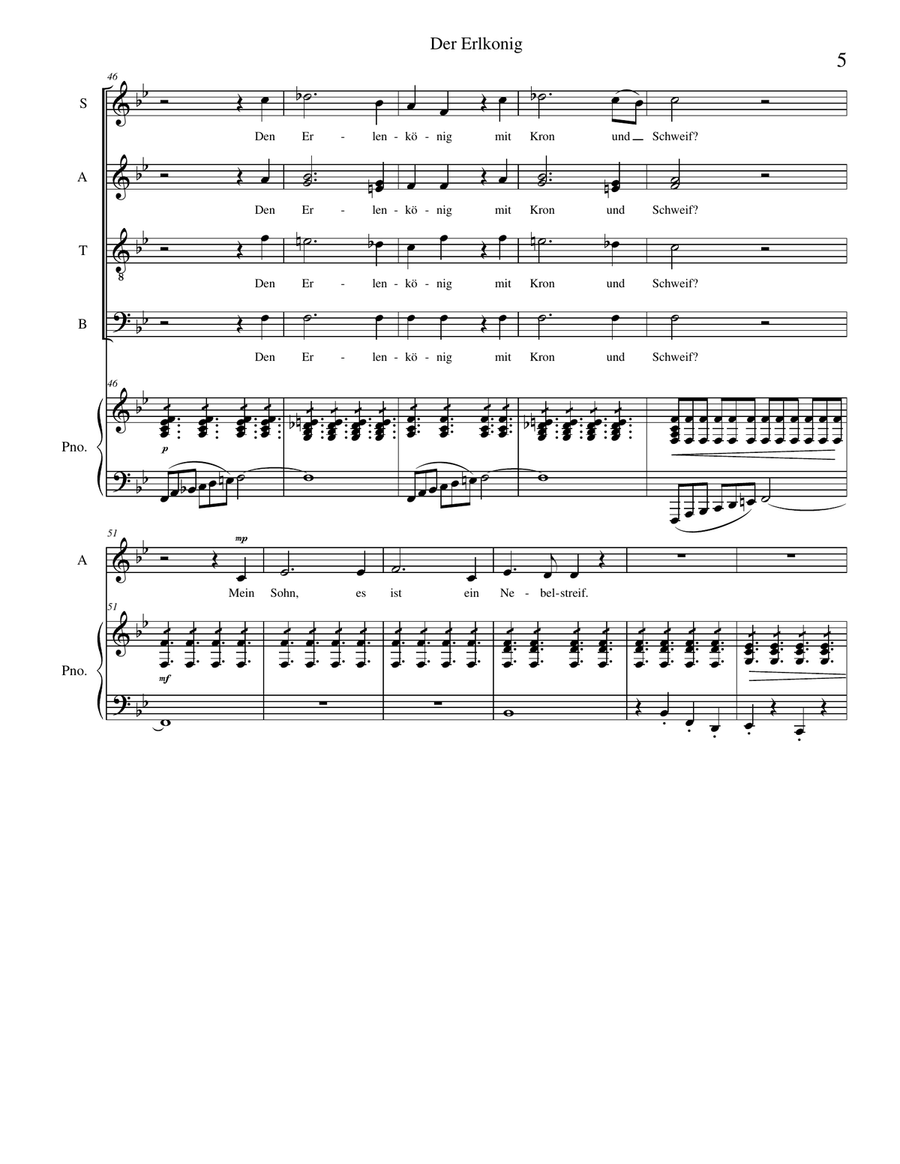Der Erlkonig Der Erlkonig 4-Part scores gallery preview page 5