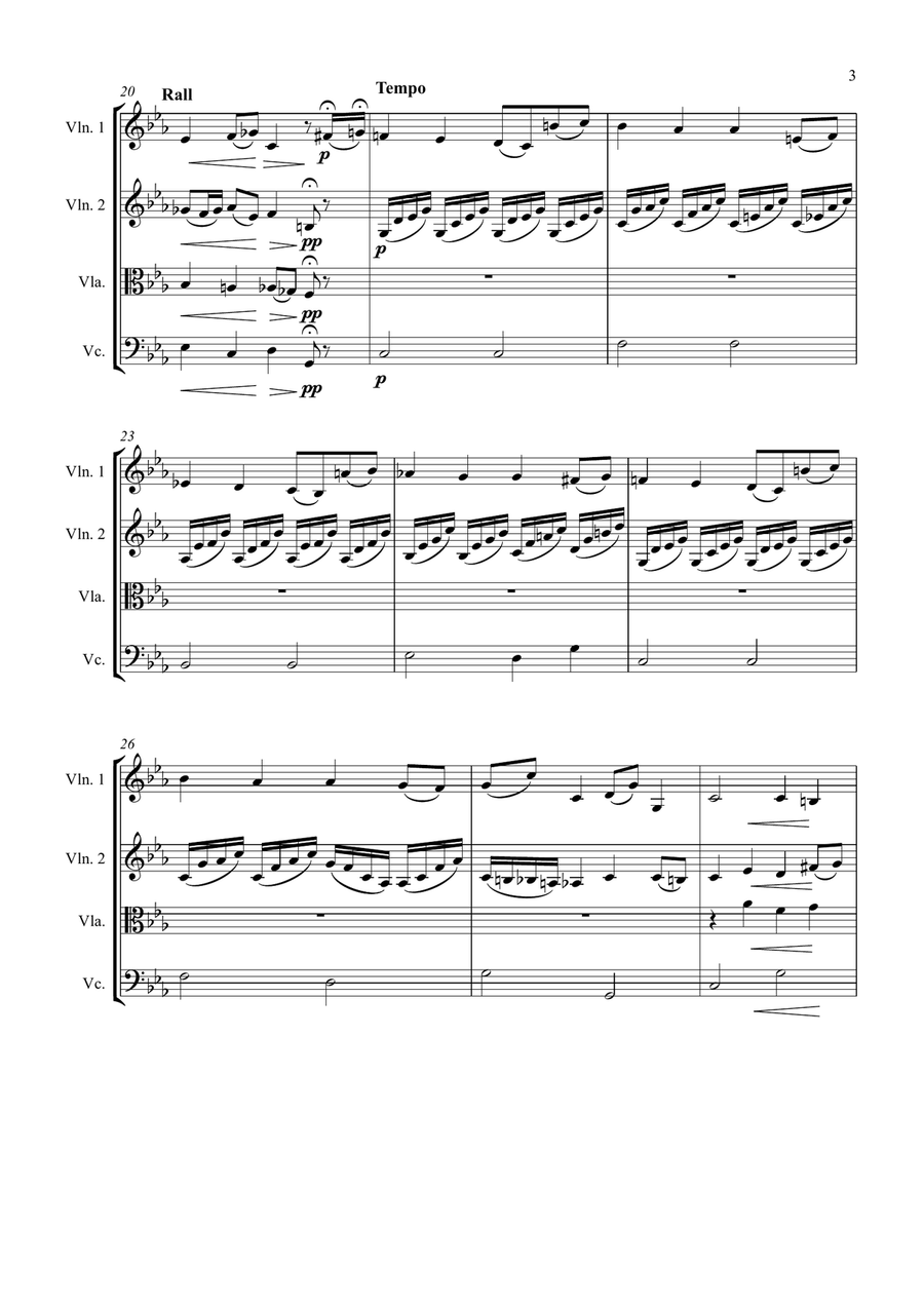 I Will Wait For You String Quartet scores gallery preview page 3