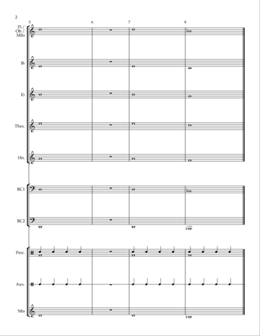 30 Progressive Studies for Full Band or Individual Study (beginner to very easy) Concert Band scores gallery preview page 3