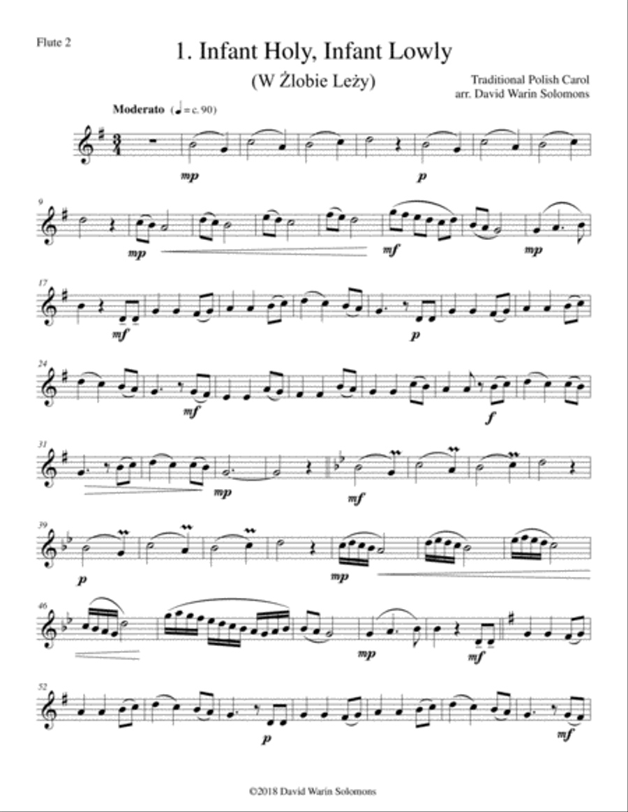 12 Flute duos based on traditional Christmas music Flute Duet scores gallery preview page 6