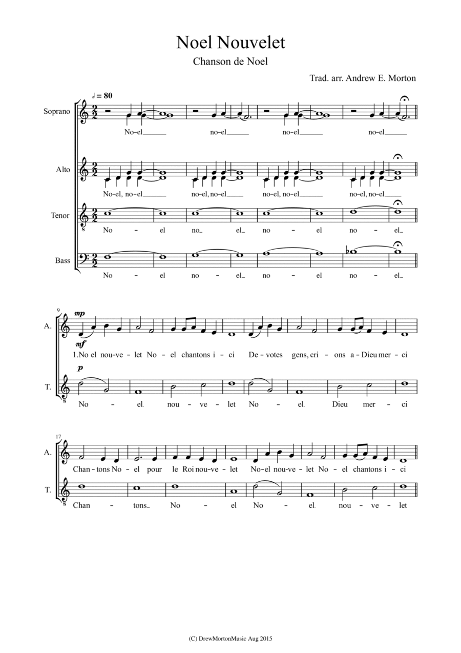 Noel Nouvelet 4-Part scores gallery preview page 1