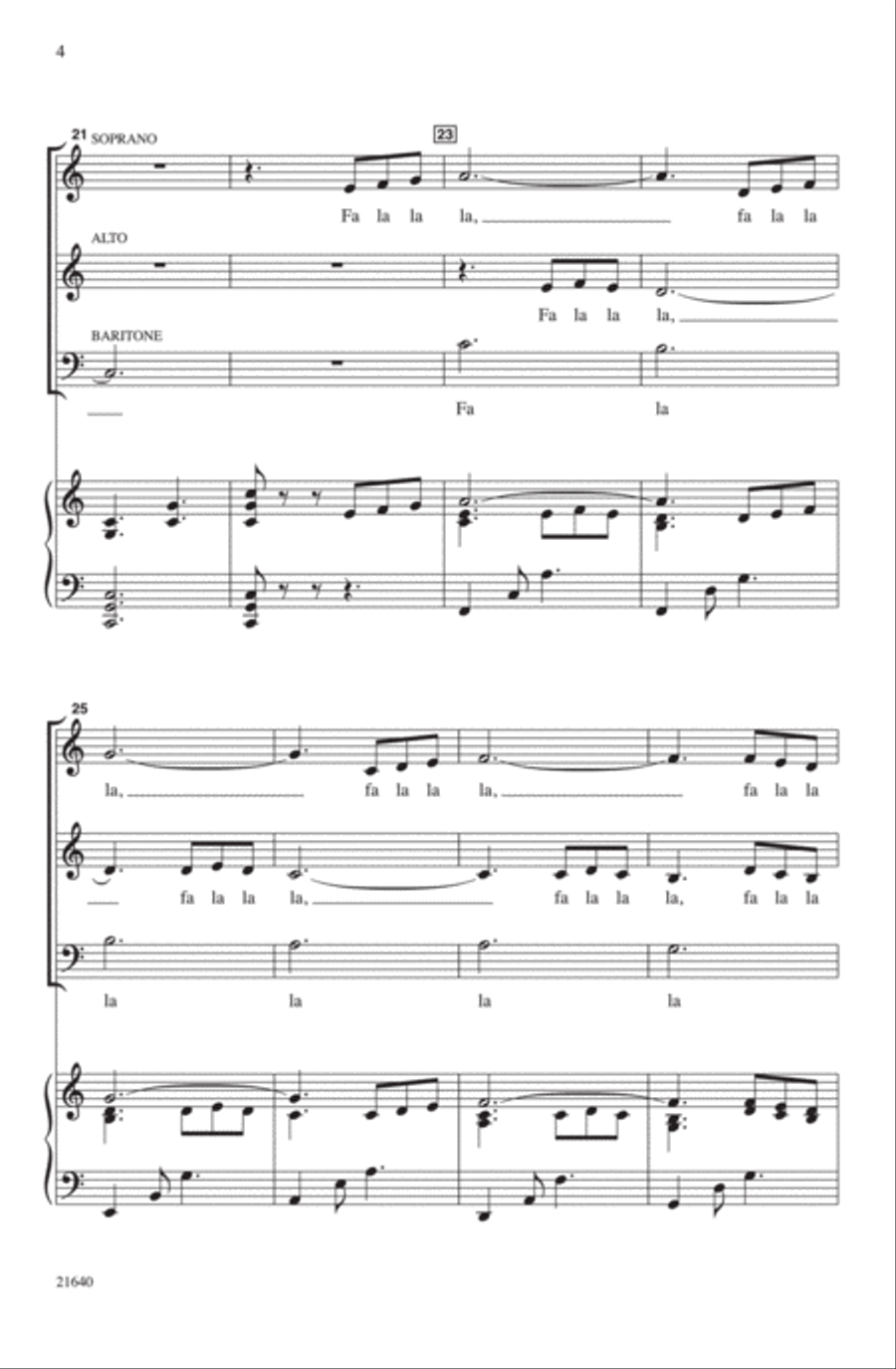 Antiphonal Deck the Hall Antiphonal Deck the Hall 3-Part scores gallery preview page 4