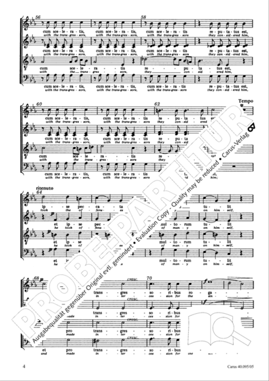 The Seven Words (Die Sieben Worte) 4-Part scores gallery preview page 5