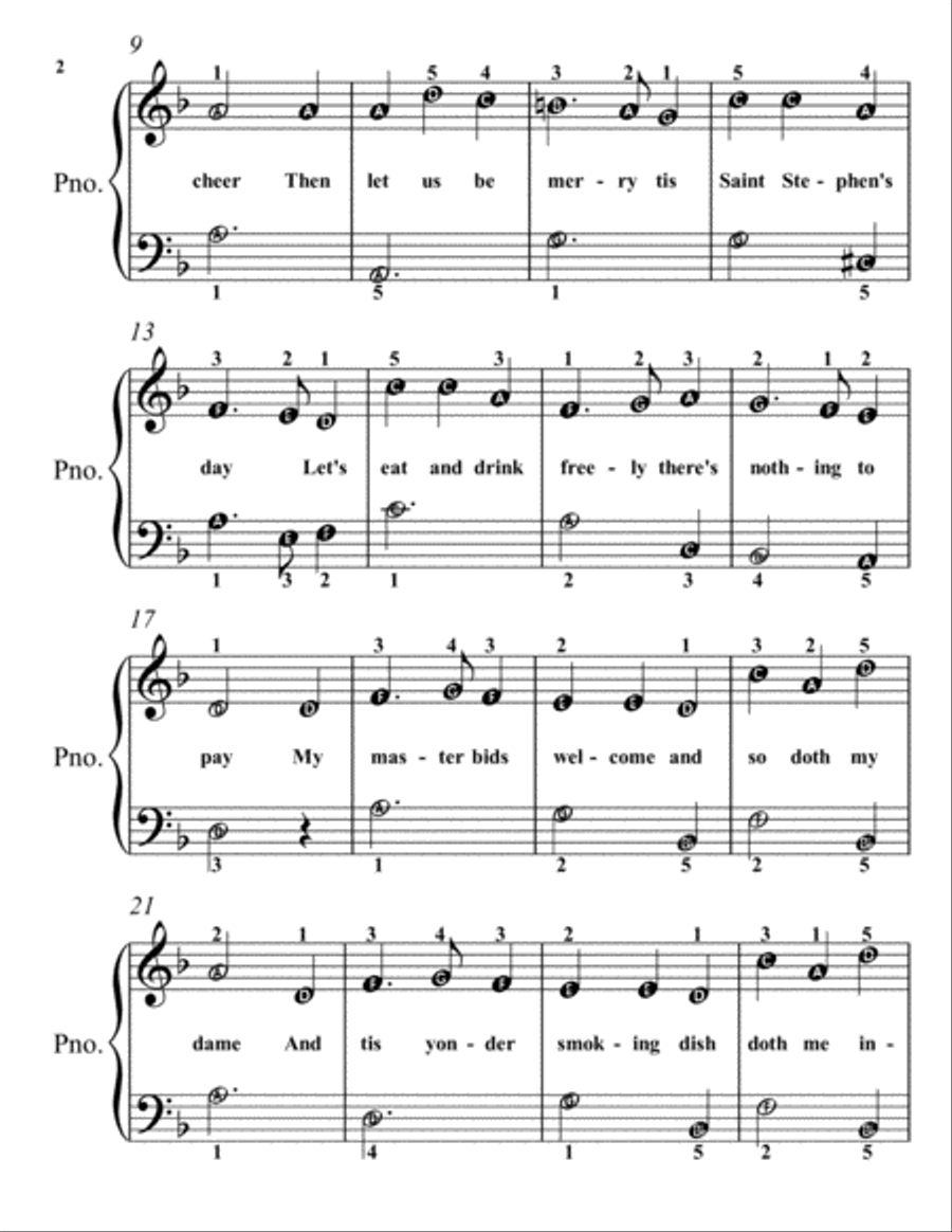 A Happy English Christmas for Easiest Piano Book 1 Easy Piano scores gallery preview page 4