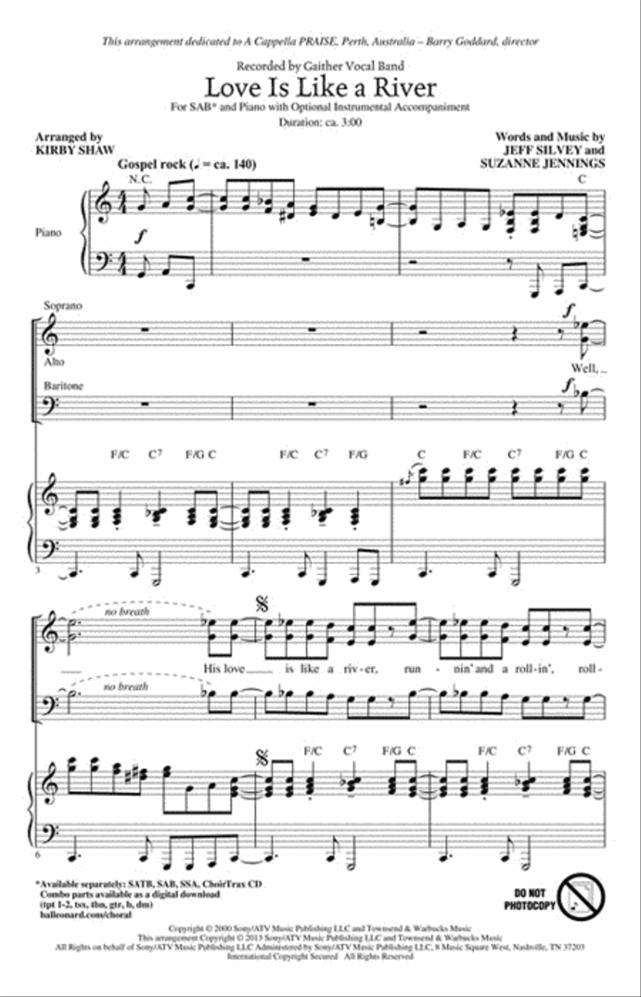 Love Is Like a River 3-Part scores gallery preview page 2
