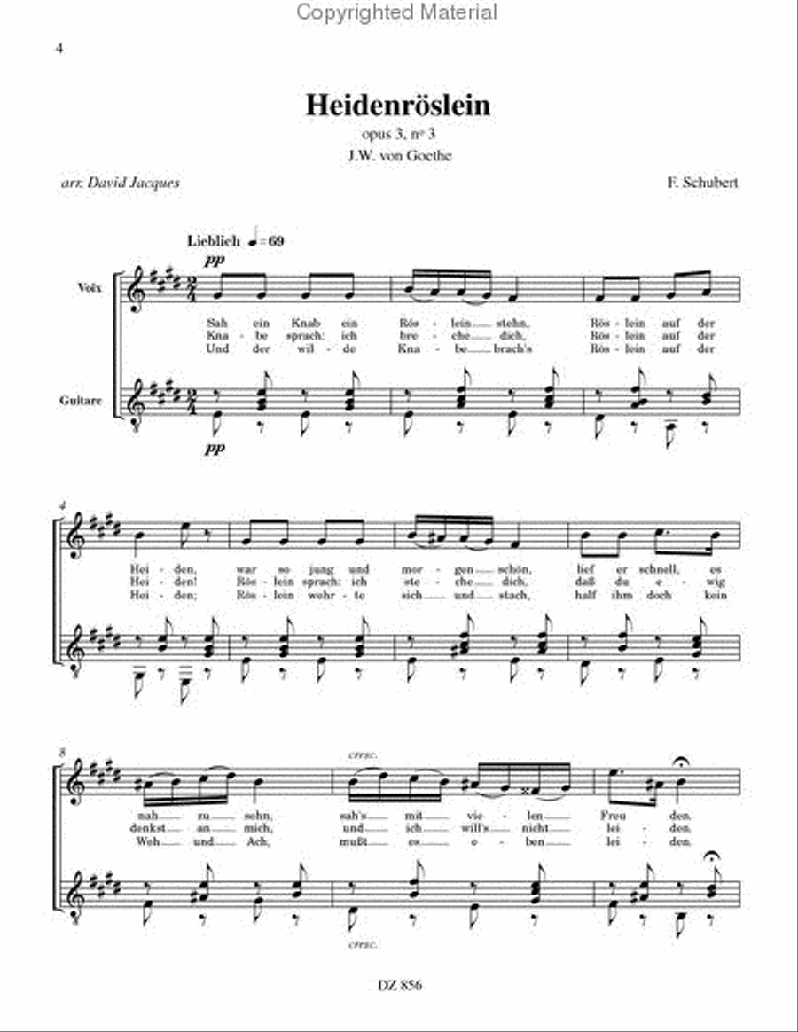 16 Lieder Classical Guitar scores gallery preview page 2