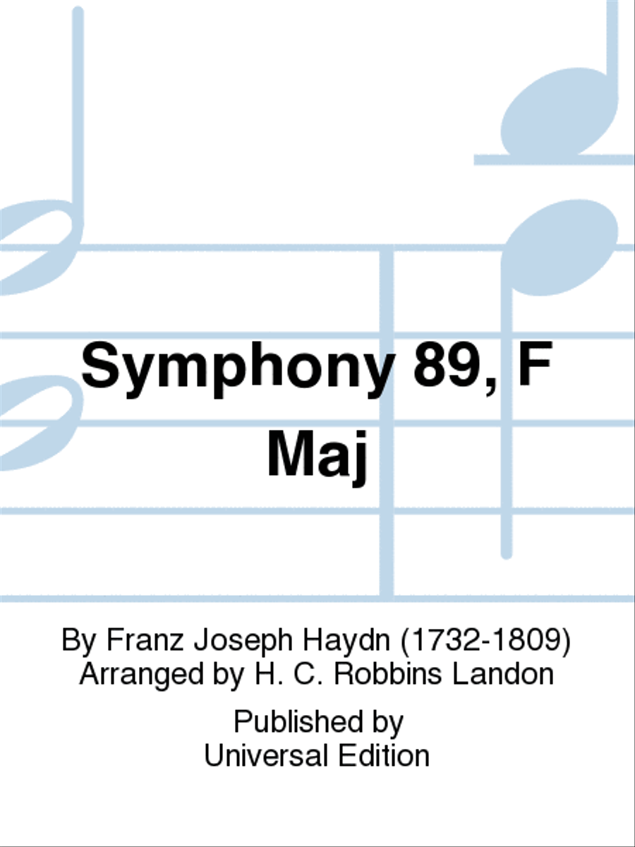 Symphony 89, F Maj Orchestra scores gallery preview page 1